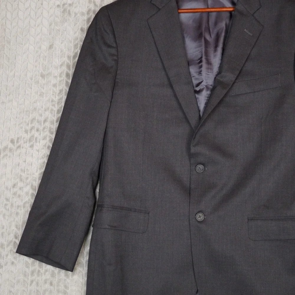 Brooks Brothers 1818 Madison Blazer Mens 43R Charcoal Grey Estrato Wool Italian